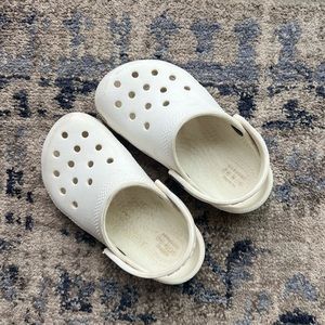 Toddler girl white crocs